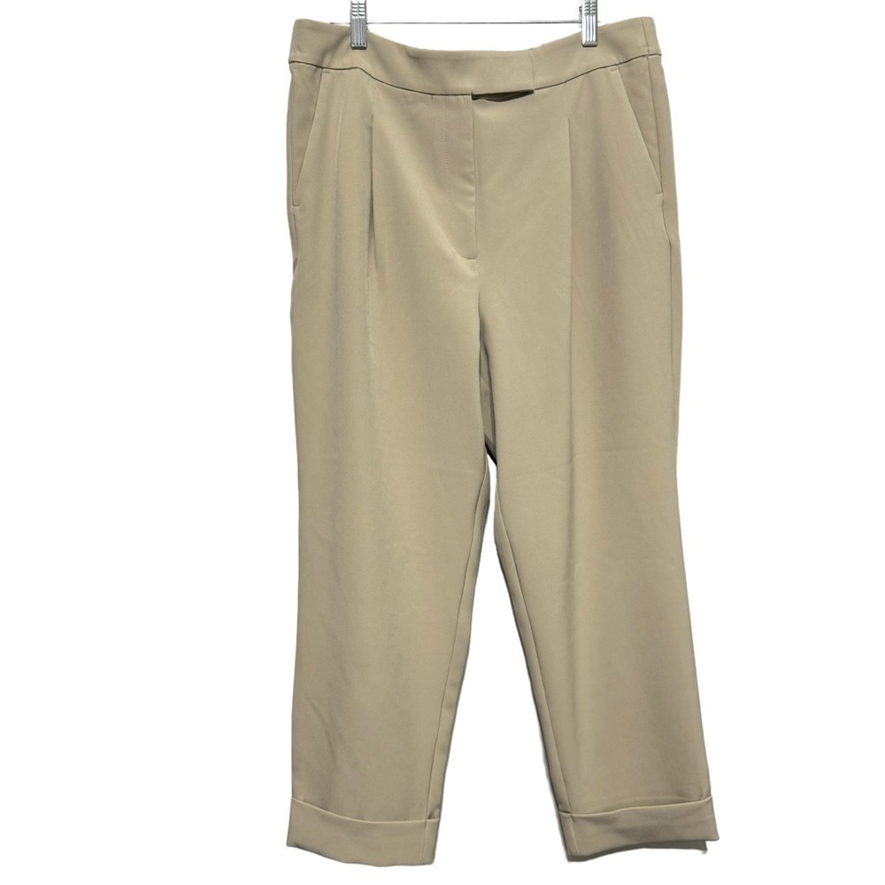 New Loft Outlet Petite‎ Straight High Rise Cuff Ankle Crop Pants Size L